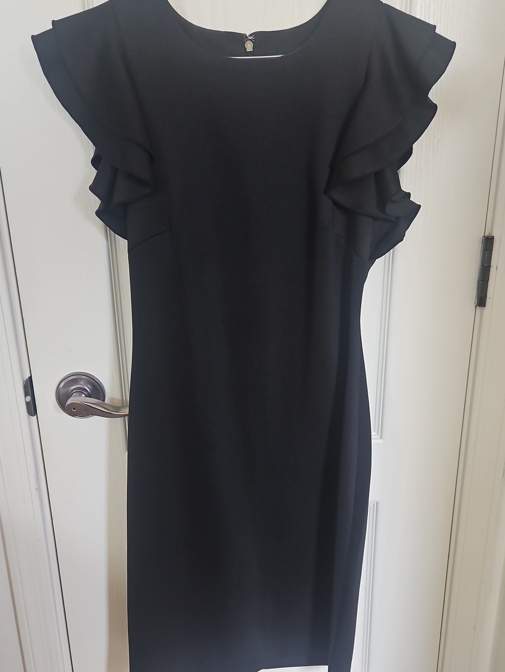 Black Ruffle Sleeve Women's Dress